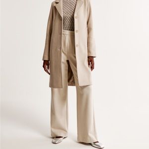 Abercrombie wool blend dad coat